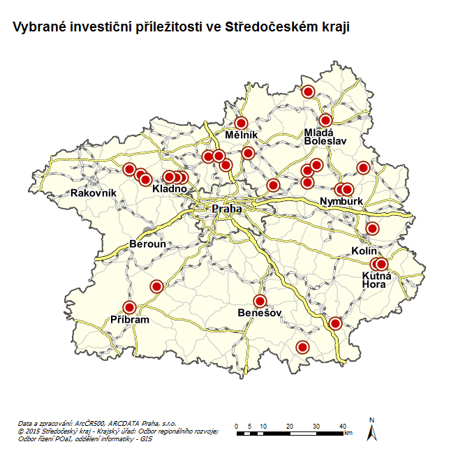 Vybrané investiční příležitosti ve Středočeském kraji
